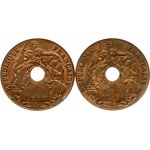 French Indochina 1 Centime 1938 A Lot of 2 Coins