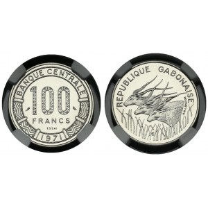 Gabon Essai 100 Francs 1971 Paris NGC MS 69