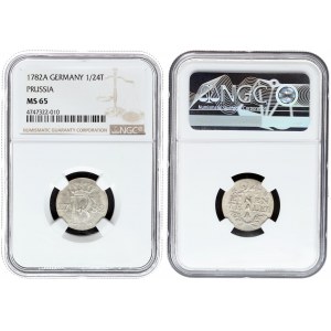 Germany Prussia 1/24 Taler 1782 A - NGC MS 65
