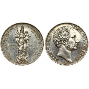 Germany Bavaria 2 Gulden 1855 Madonna - AU