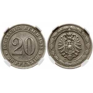 Germany Empire 20 Pfennig 1888D NGC UNC DETAILS