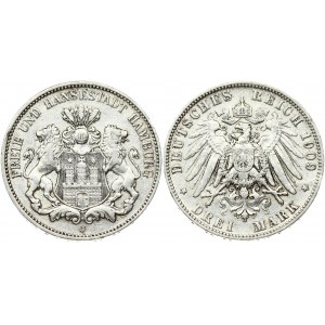 Germany HAMBURG 3 Mark 1909J