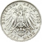 Germany HAMBURG 3 Mark 1909J