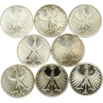 Germany 5 Mark (1965-1974) Lot of 8 Coins