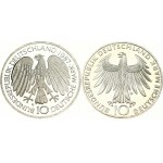 Germany 10 Mark 1972 & 1987 Lot of 2 Coins