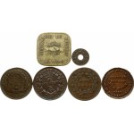 Hong Kong 1 Mil 1866 and other World Coins and Tokens Lot of 6 Coins and Tokens
