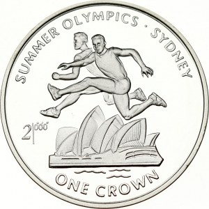 Isle of Man 1 Crown 1999 Summer Olympic Games in Sydney