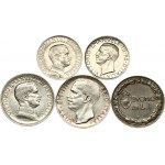 Italy 1 - 10 Lire (1913-1929) Lot of 5 Coins
