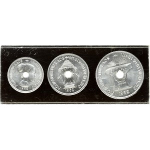 Laos 10 - 50 Cents 1952 SET Lot of 3 Coins