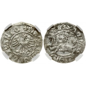 Lithuania 1/2 Grosz (1501-1506) Vilnius NGC AU 58