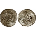 Lithuania Dwudenar 1566 & 1570 Vilnius Lot of 2 Coins - VF+