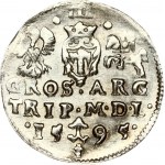 Lithuania Trojak 1595 Prus (R) - XF