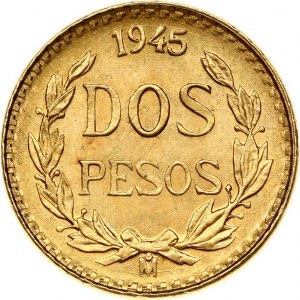 Mexico 2 Pesos 1945 Mo