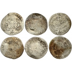 Spanish Netherlands BRABANT 1/4 Patagon (1612-1621) Lot of 3 Coins