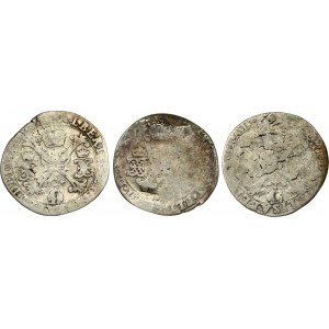 Spanish Netherlands BRABANT 1/4 Patagon (1612-1621) Lot of 3 Coins