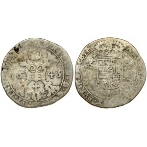 Spanish Netherlands BRABANT 1/4 Patagon 1645 - VF-