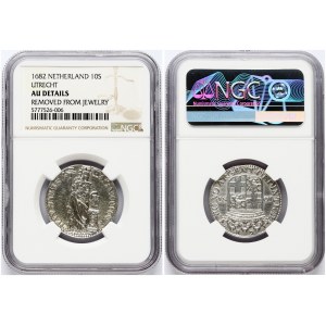 Netherlands Utrech 10 Stuivers 1682 NGC AU DETAILS