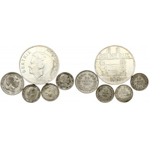 Netherlands 10 - 25 Cents & 10 Gulden (1887-1994) Lot of 5 Coins