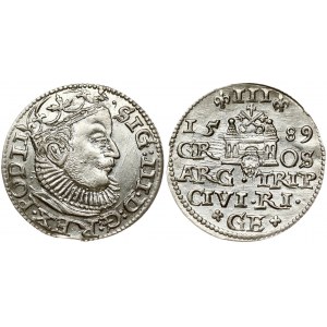 Poland Trojak 1589 Riga (R2)