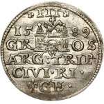 Poland Trojak 1589 Riga LI (R) - XF+