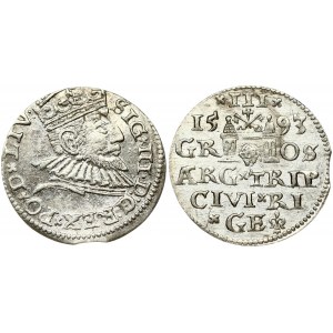 Poland Trojak 1593 Riga - XF+