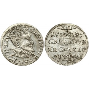 Poland Trojak 1595 Riga LIV (R) - XF+