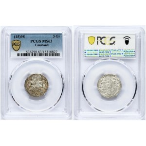 Courland Trojak 1598 (R2) PCGS MS 63 ONLY ONE COIN IN HIGHER GRADE