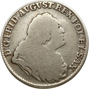 Poland Saxony 1/6 Taler 1763 EDC (R3) - VF-