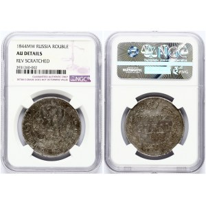 Russia 1 Rouble 1844 MW NGC AU DETAILS
