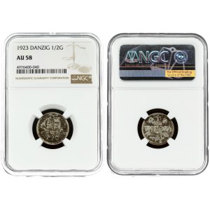 Danzig 1/2 Gulden Koga 1923 NGC - AU 58