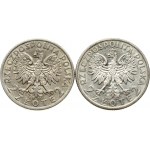 Poland 2 Zlote 1932(w) & 1933(w) Polonia Lot of 2 Coins