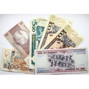 Brazil 5 - 1000 Cruzeiros / Cruzados (1981-1989) Banknotes Lot of 6 Banknotes