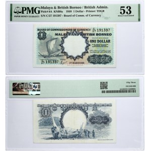 British Malaysia Malaya and British Borneo 1 Dollar 1959 Banknote PMG 53