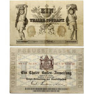 Germany Prussia 1 Thaler Courant 1861 Banknote
