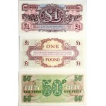 Great Britain British Armed Forces 1 - 50 Pounds(20th Century) Banknotes Lot of 3 Banknotes