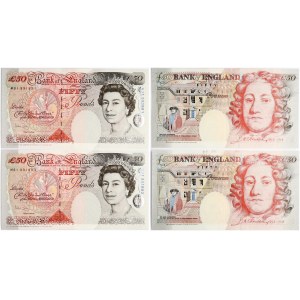 Great Britain 50 Pounds ND (2004-2011) Banknotes Lot of 2 Banknotes