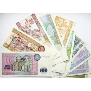 Kazakhstan 1 Tyin - 100 Tenge 1993 Banknotes Lot of 11 Banknotes