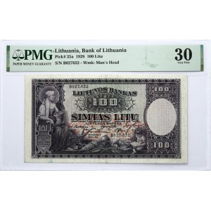 Lithuania 100 Litu 1928 Banknote PMG 30