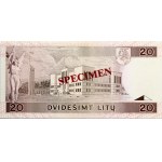 Lithuania 20 Litų 1993 Maironis Banknote PAVYZDYS- SPECIMEN