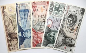 Mexico 5 - 1000 Pesos (1972-1985) Banknotes Lot of 5 Banknotes