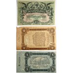 Russia 5 - 25 Roubles 1917 Banknotes Lot of 3 Banknotes