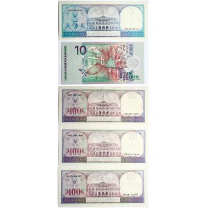 Suriname 5 - 100 Gulden (1982-2000) Banknotes Lot of 5 Banknotes