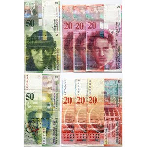 Switzerland 20 & 50 Francs (1994-2014) Banknotes Lot of 4 Banknotes