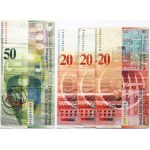Switzerland 20 & 50 Francs (1994-2014) Banknotes Lot of 4 Banknotes