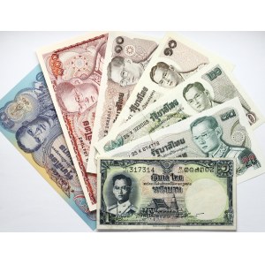 Thailand 1 - 100 Baht (1955-2003) Banknotes Lot of 8 Banknotes