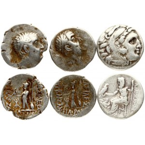 Greece Kingdom of Macedon & Cappadocia 1 Drachm (336-63 BC) Lot of 3 Coins
