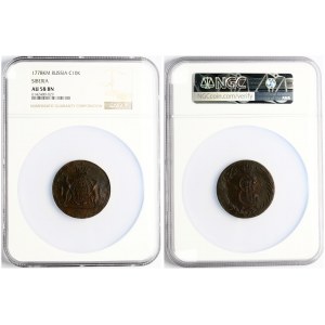 Russia 10 Kopecks 1778 КМ Siberia NGC AU 58 BN