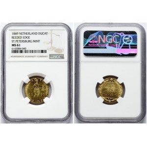 Ducat 1849 St Petersburg Mint NGC MS 61