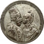 Russia Germany Mockery Medal (1897) on the alliance of Russia and France