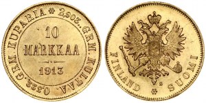 Russia for Finland 10 Markkaa 1913 S